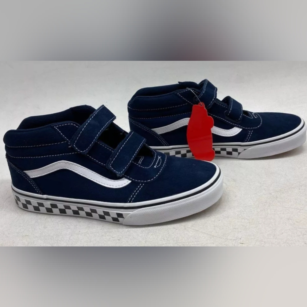 Vans® Ward Mid V Boys' Navy Sneakers Size M5 NWT MSRP $59.99 - Picture 3 of 7